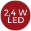 2,4W LED