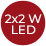 2x2W LED