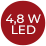 4,8W LED