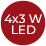 4x3W LED