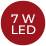 7W LED