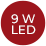 9W LED
